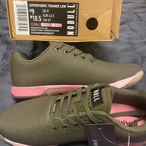 NIB NOBULL Women's Green and Pink SuperFabric Trainers